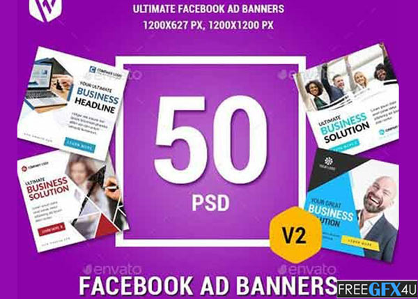 50+ Facebook Ad Banners Pack