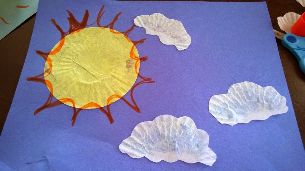 Sweet Silly Sara Cupcake Liner Sun Craft