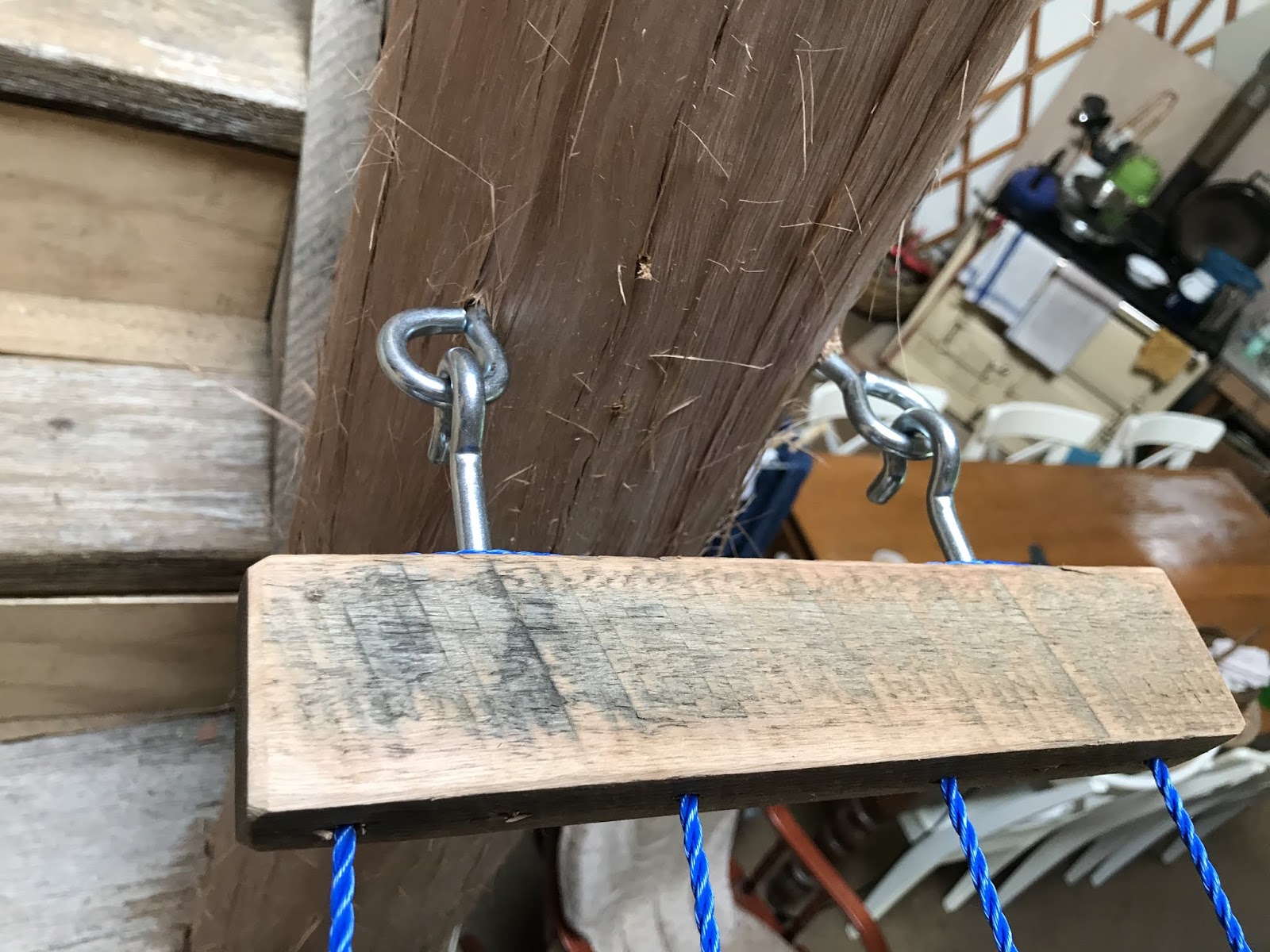 Simple home made indoor washing line. A simple living journey