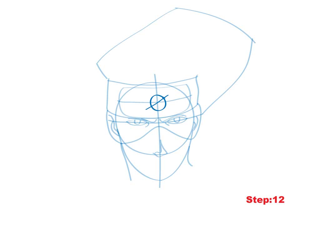 Cara Menggambar Anime Kakashi dari Anime Naruto