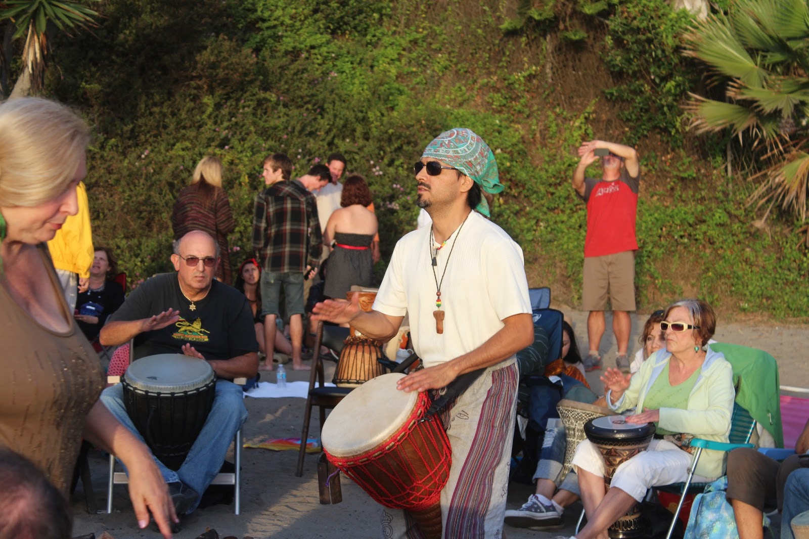 Pacific Edge Hotel Full Moon Drum Circle in Laguna Beach