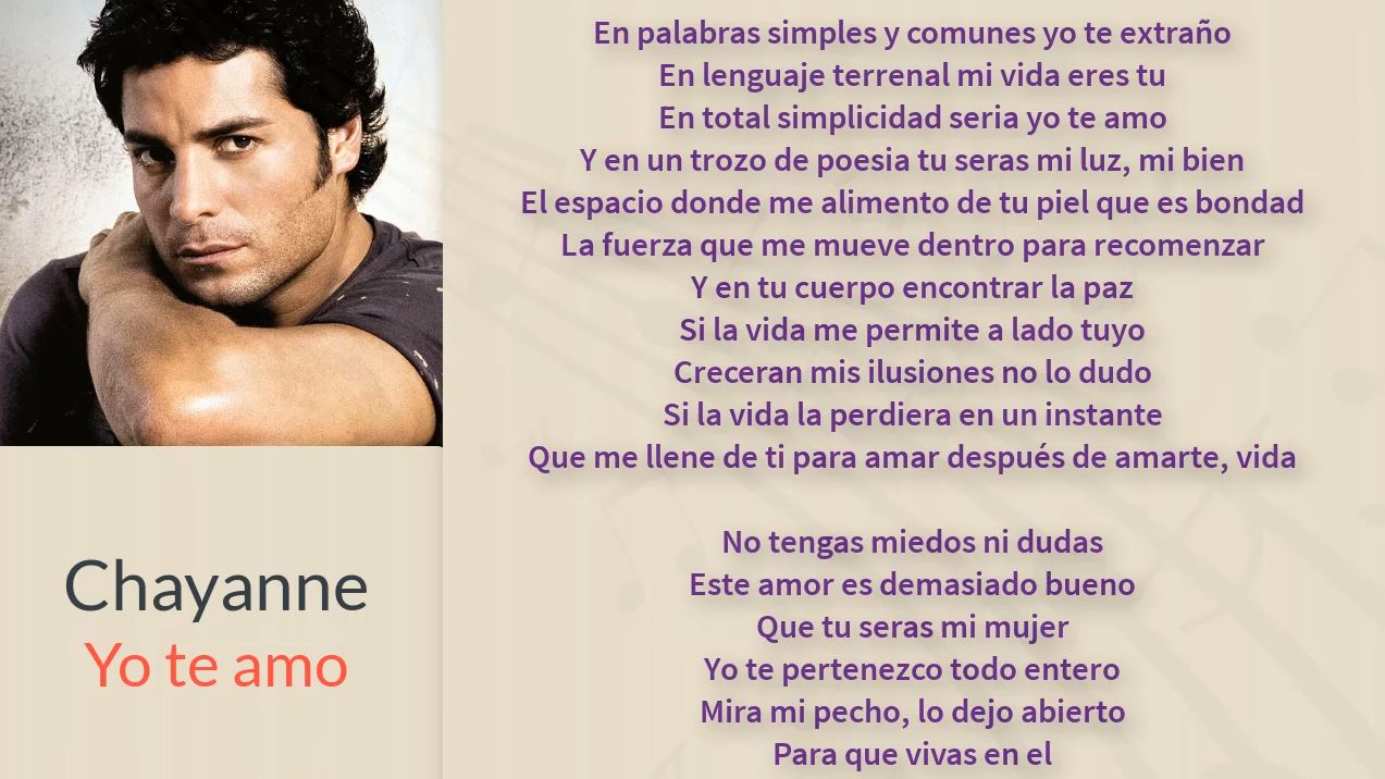 10 letras de canciones para decir TE AMO