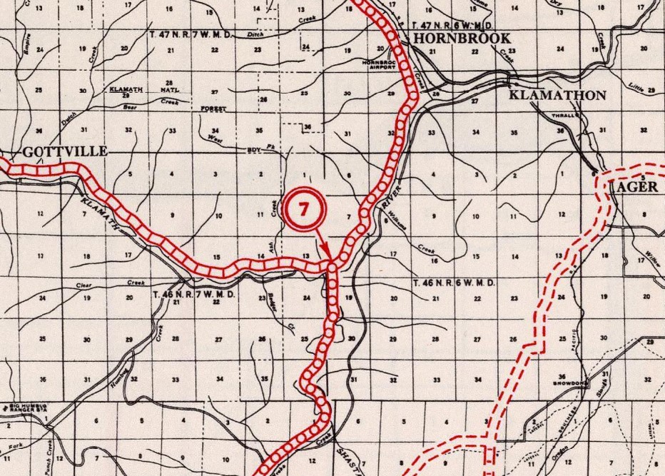 Oregon Highway 99 Map Former Us Route 99 From The Klamath River To The Oregon State Line Via  Hornbrook