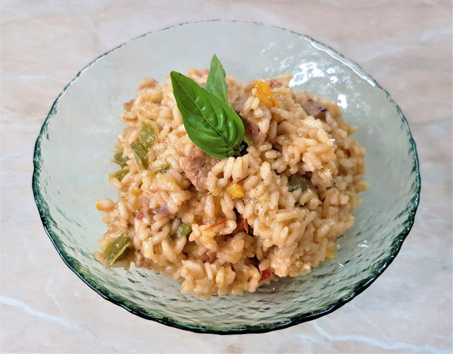 risotto con peperoni e salsiccia - nadia coppola - fatinasweet