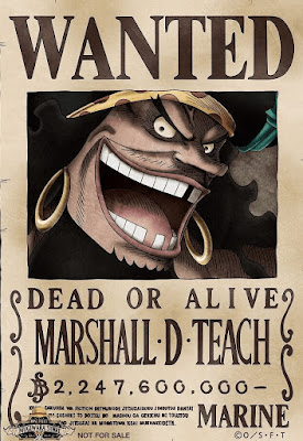ワンピースアニメ 四皇・黒ひげ手配書 MARSHALL D. TEECH
