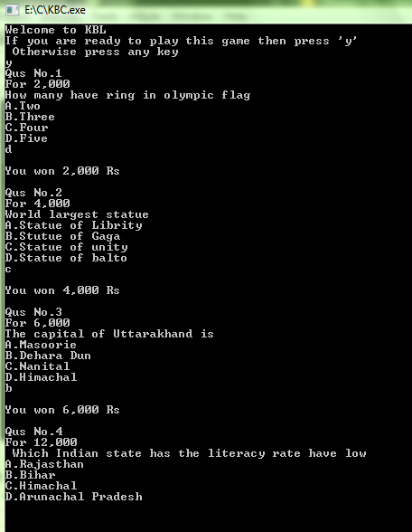 10 simple program in C language