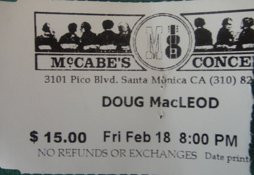 CONCERT OVERLOAD: Concert #584 - Doug MacLeod at McCabe's Guitar Shop ...