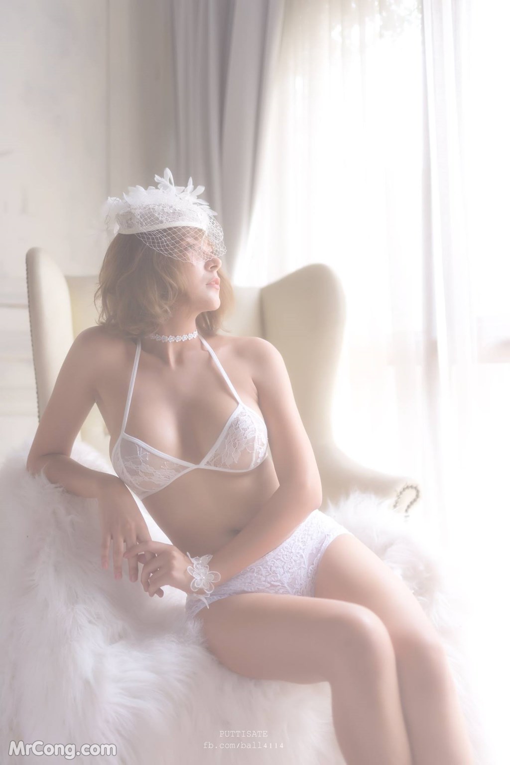 Beautiful Napasorn Sudsai in white lingerie (11 photos) photo 1-4