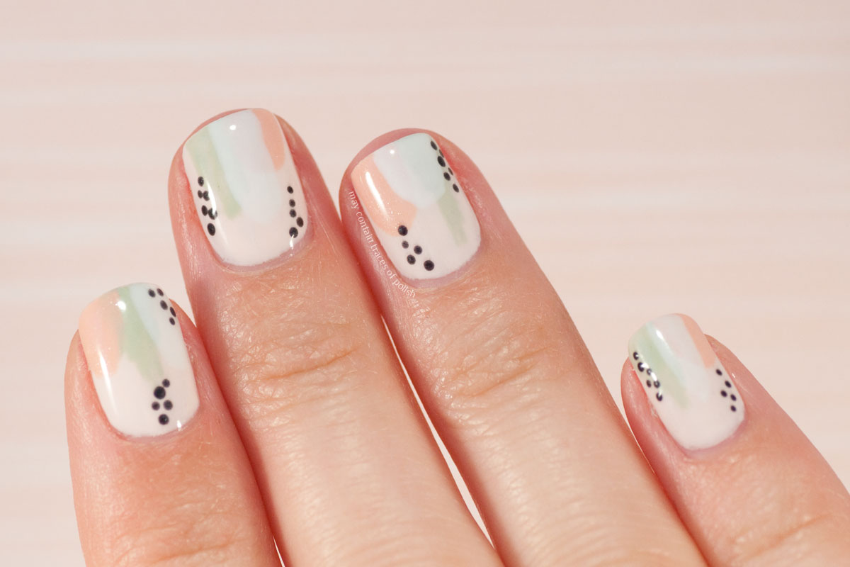 Abstract Pastel Nail Art Design - May Contain Traces Of Polish