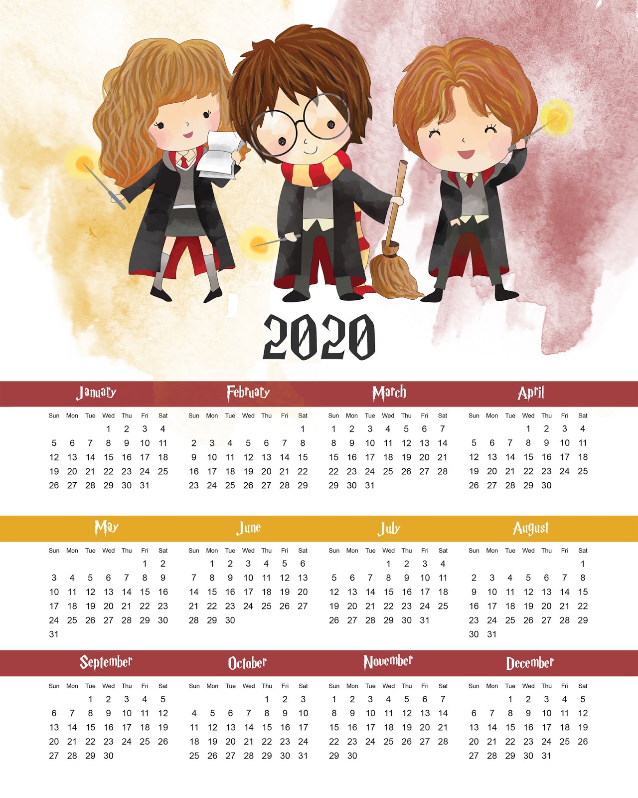 Free Printable Calendar 2024 Harry Potter Cool Ultimate Most Popular