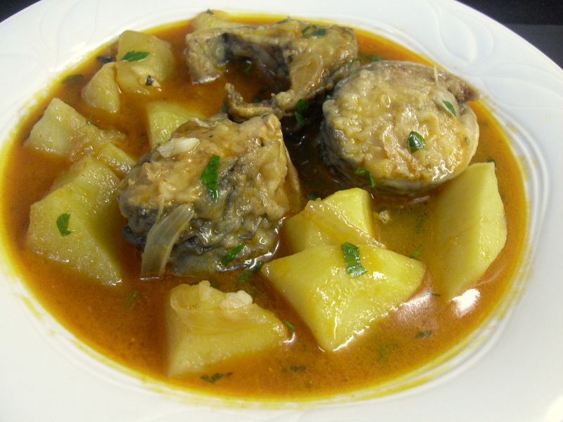 Receta de suquet de caballa.