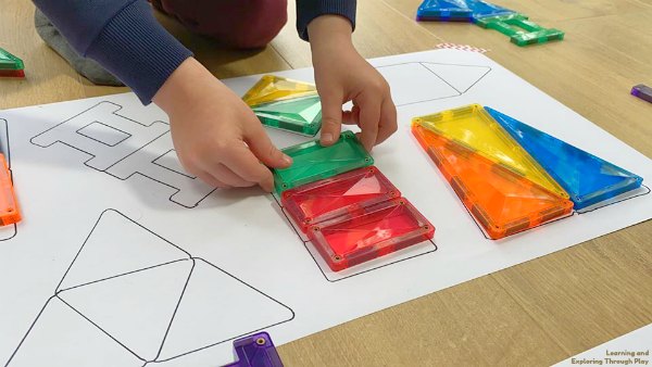 DIY Magnetic Tile Puzzles - Early Years Problem Solving