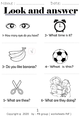 Download (Look and answer worksheets) free pdf file