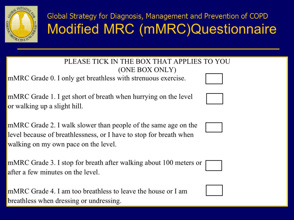 modified british medical research council (mmrc) dyspnea scale