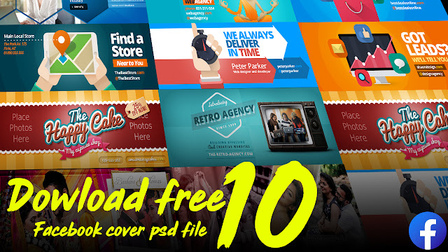 Download free 10 Facebook Cover PSD file | Photoshop File | By - Shaon Design | Graphic Design |