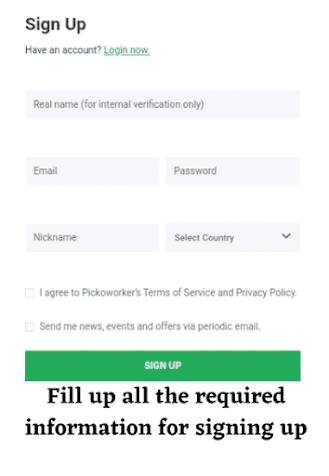 Sign-up form Sign-up form