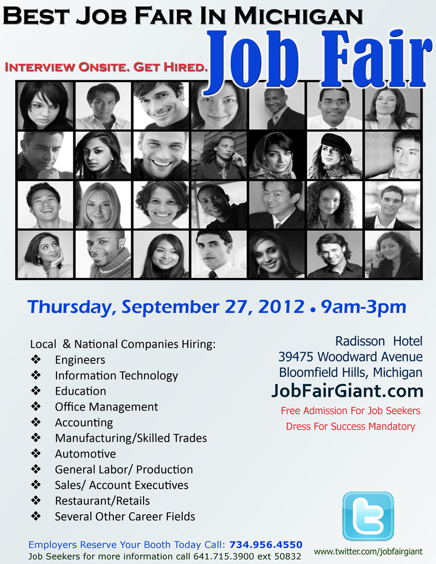 Michigan Professionals Job Fair September 27, 2012