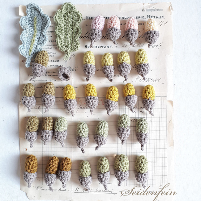 Herbstfreude : gehäkelte Eicheln * crochet tutorial * lovely crocheted acrons