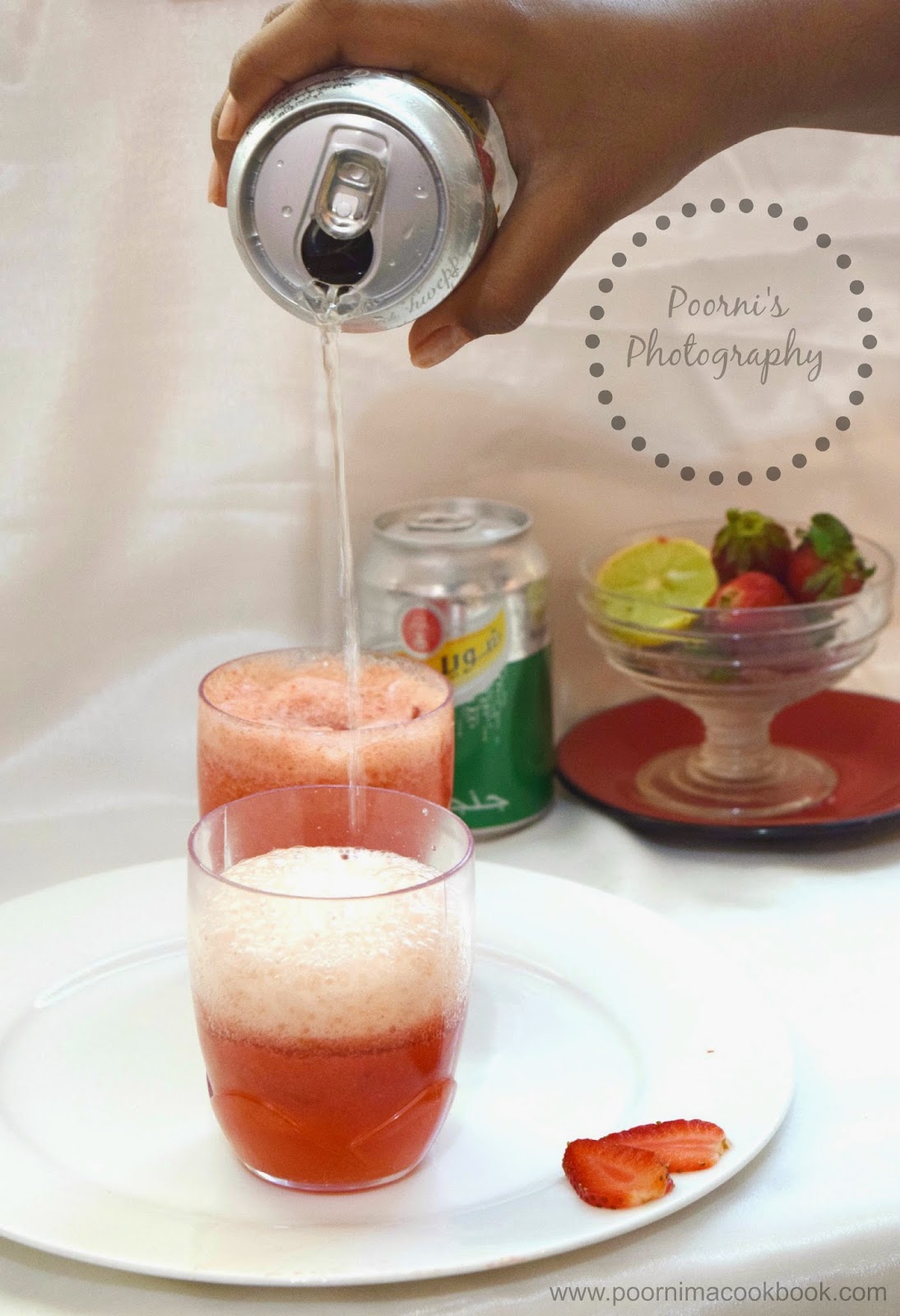 Poornima's Cook Book Strawberry Cooler / Strawberry Juice Summer Special
