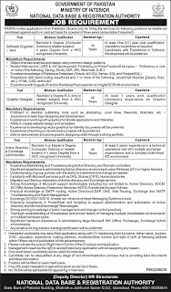 Nadra Jobs National Database and Registration Authority