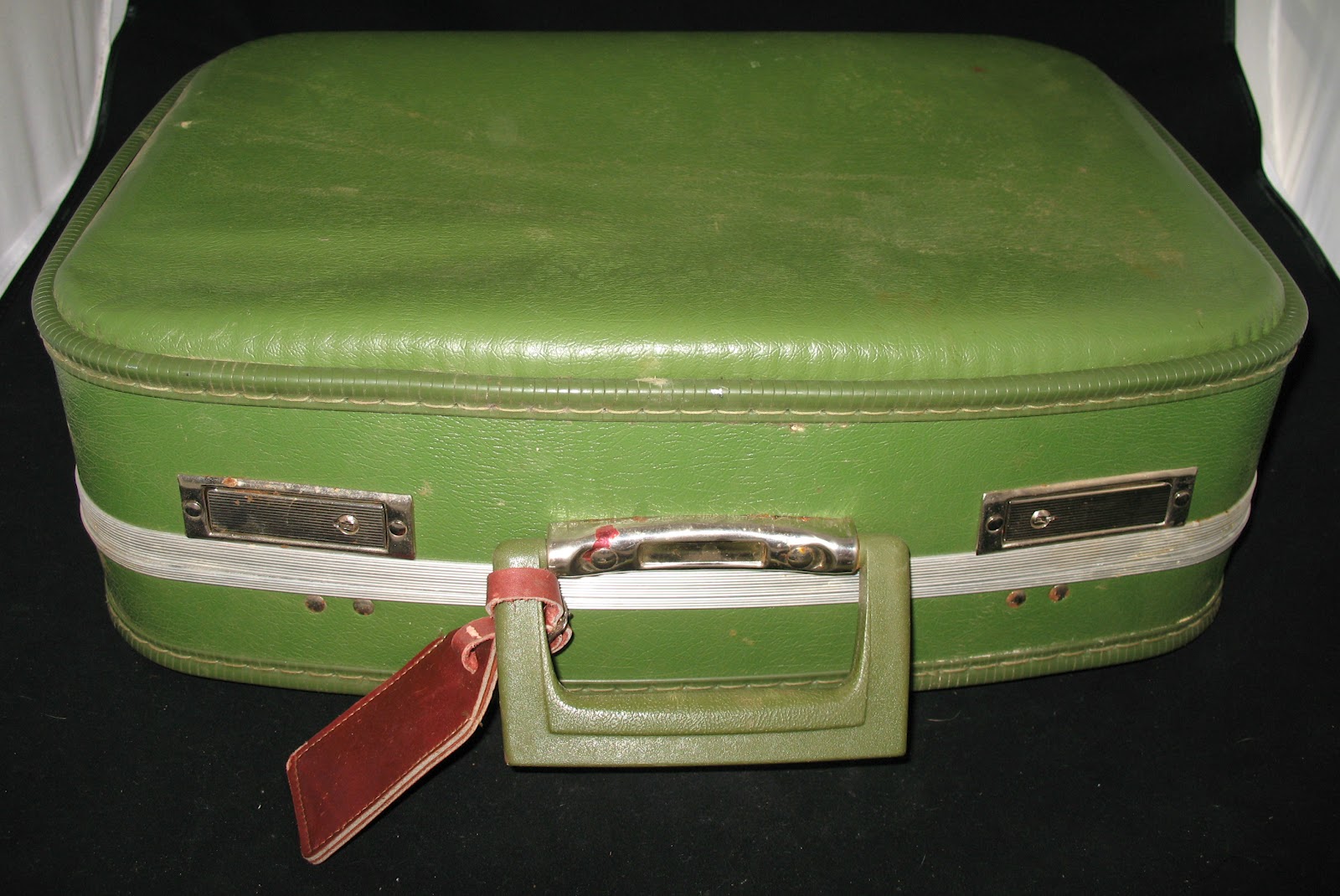 TropicalFEEL VINTAGE Green Gold HARD CASE TRAVEL LUGGAGE CARRY ON