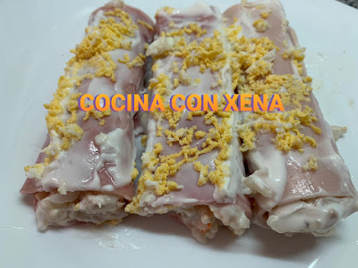 Falsos Canelones De York O Pavo, Rellenos De Arroz