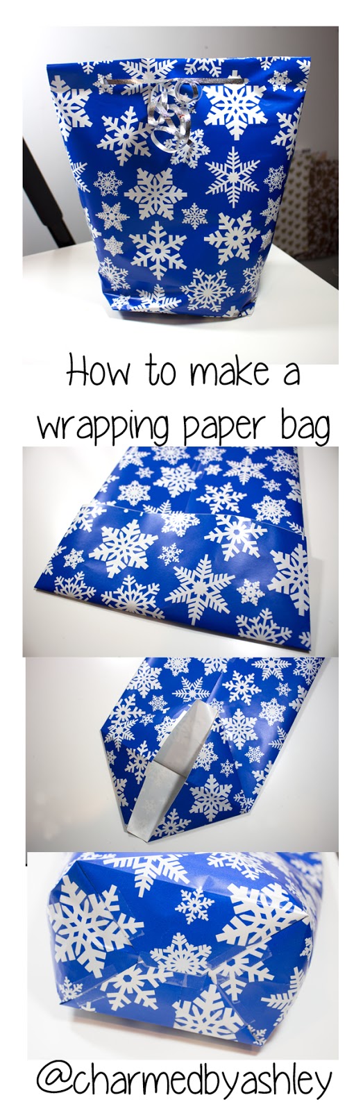 How to make a gift bag out of wrapping paper Charmed By