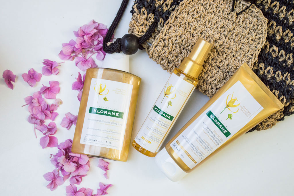 Línea Ylang Ylang Shampoo, Acondicionador y Spray de Klorane Cabellos C