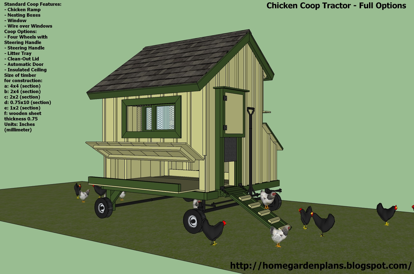 plans: T200 - Chicken Coop Tractor Plans - Free Chicken Coop Plans ...
