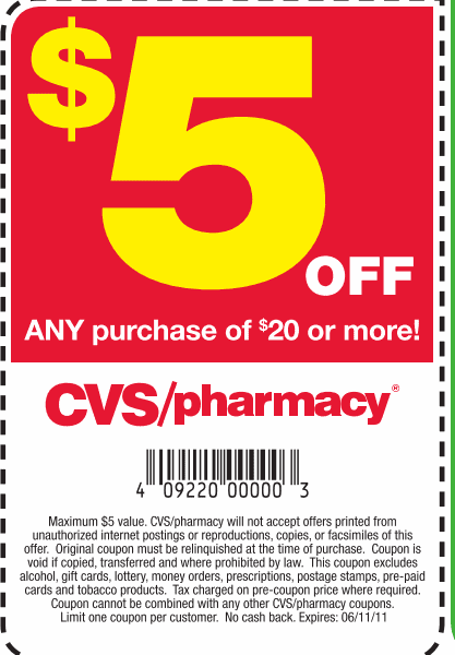 The Centsible Couponer CVS 5 Off 20 Purchase Coupon The Centsible Couponer CVS 5 Off 20 Purchase Coupon