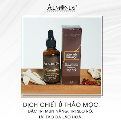 Dịch chiết thảo mộc chuyên đặc trị mụn Almonds 4 dich chiet thao moc almonds