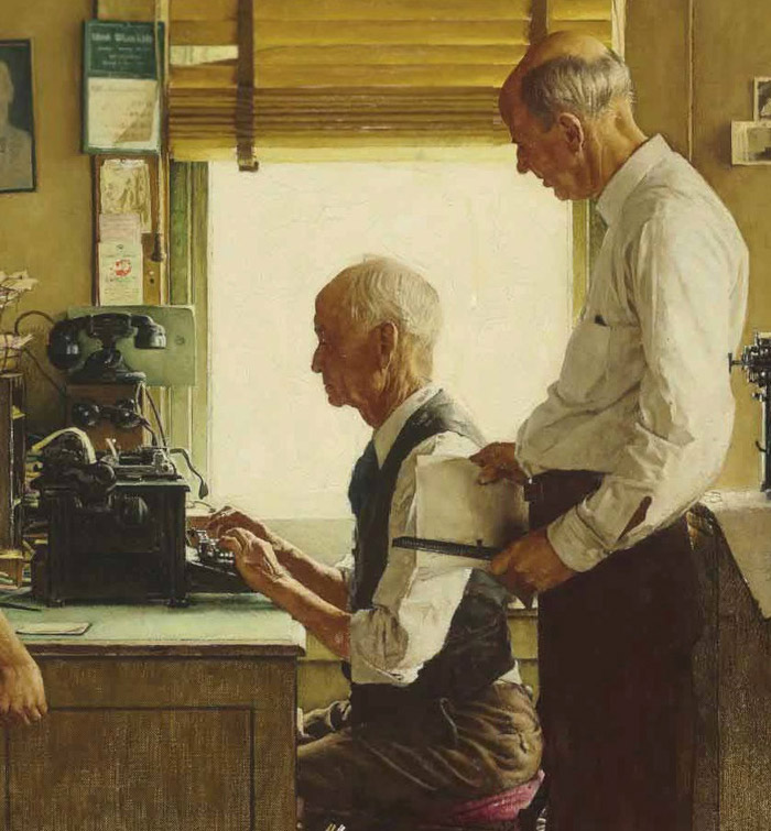 "A Country Editor", by Norman Rockwell (1946). 