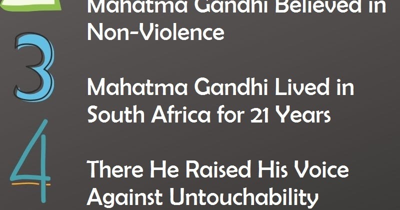 10 Lines on Mahatma Gandhi in English for Kids