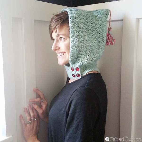 Petrichor Hood Free Crochet Pattern by Susan Carlson of Felted Button