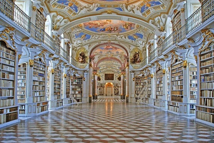 3. Admont Abbey Library, Admont, Austria - 31 Incredible Libraries and Bookstores Around the World