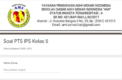 Cara Membuat Kop Soal di Google Form