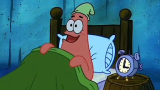polosan patrick makan krabby patty jam 3 pagi