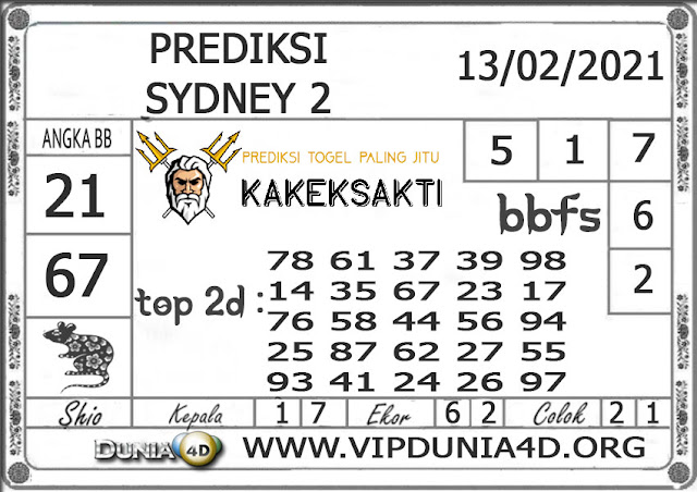 Prediksi Togel SYDNEY 2 DUNIA4D 14 FEBRUARI 2021 Prediksi Togel SYDNEY 2 DUNIA4D 14 FEBRUARI 2021
