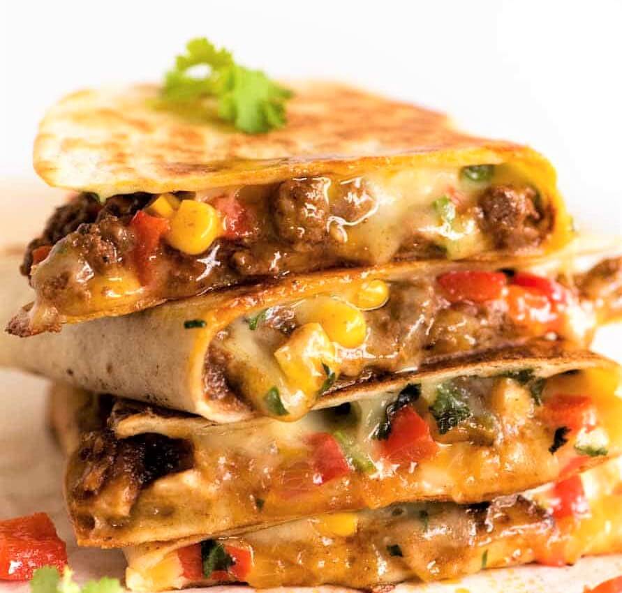 CHEESY GROUND BEEF QUESADILLAS My Pinterest Recipes