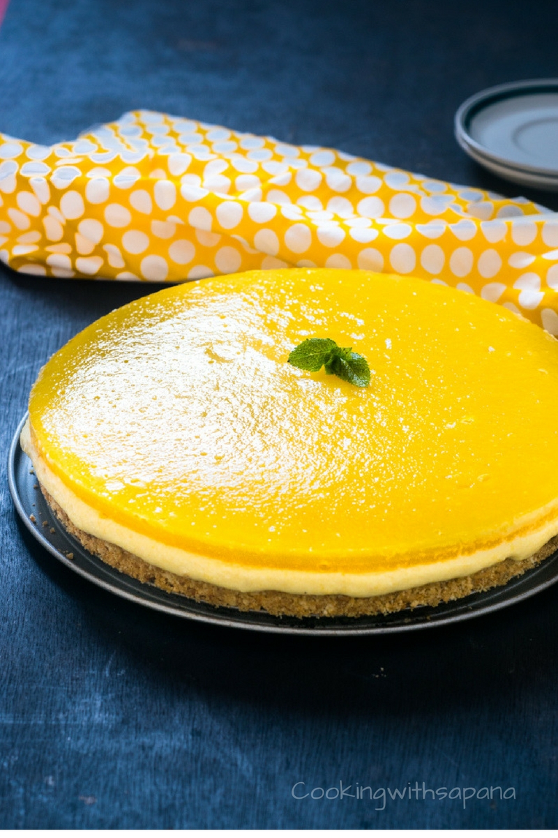 Vegan No Bake Mango Cheesecake - Cooking With Sapana