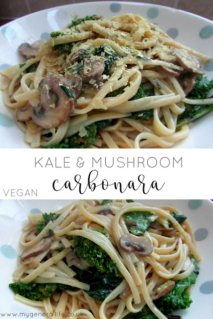 Today I'm sharing the recipe for my vegan kale and mushroom carbonara - it's quick and easy to make and so makes for the perfect mid-week dinner.