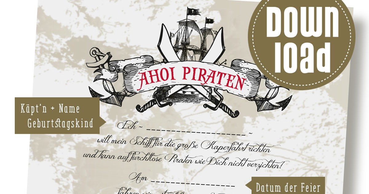 18 Awesome Text Kindergeburtstag Einladung Piratenparty