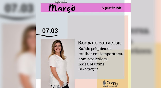 Sertão Livraria promove: Saúde psíquica da mulher contemporânea 