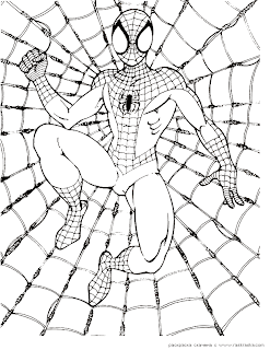 spiderman color pages print out, spiderman christmas coloring pages