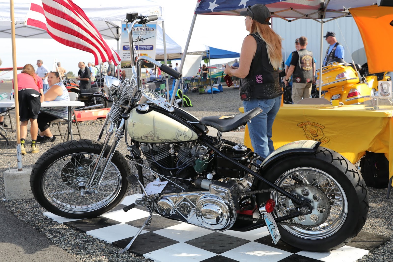 OldMotoDude HarleyDavidson Veterans Raffle Bike at the 2019 Wings and