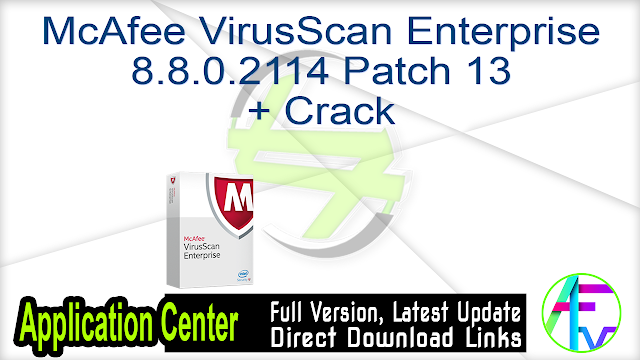 mcafee virusscan enterprise 8.8 patch
