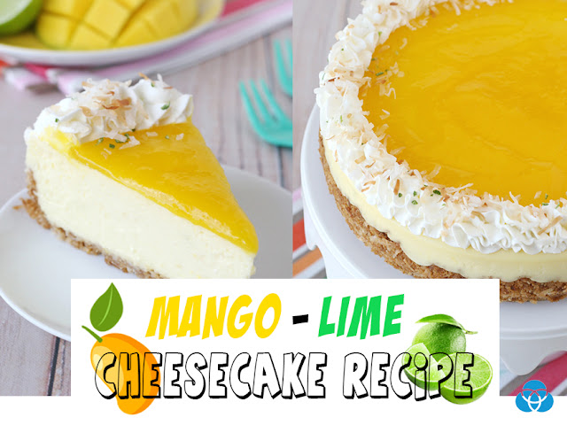 alt="Mango,Lime,cakes,cakesrecipe,Cheesecake,Mango and Lime Cheesecake,Cheesecake Recipe,Mango dessert,lime dessert,dessert,foods"