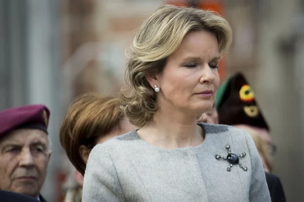 Queen Mathilde of Belgium paid tribute to resistance heroine Gabrielle Petit during a ceremony 