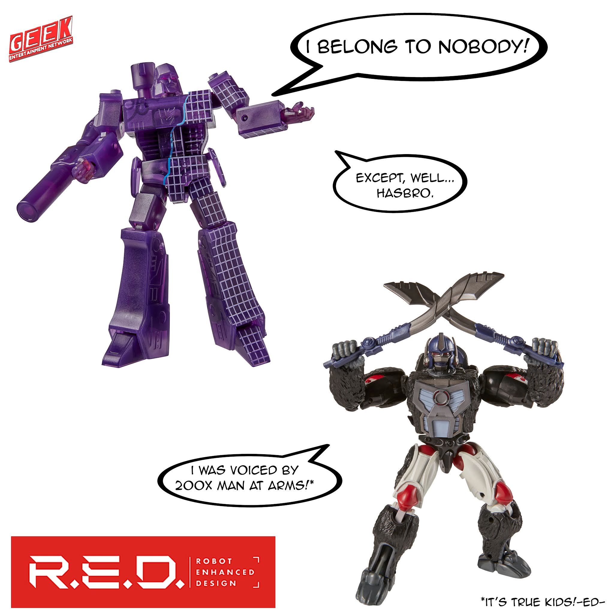 Walmart Collector Con Transformers R.E.D. Reformatting Megatron and