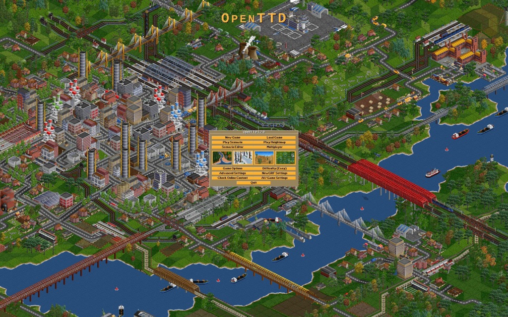 OpenTTD - Versão gratuita do jogo Transport Tycoon Deluxe